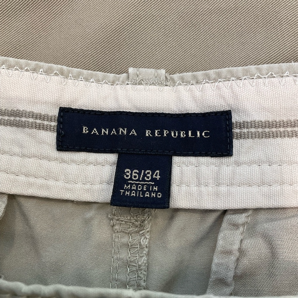 Banana Republic Cargo Pants, Khaki Color, 100% Cotton, 6-Pockets, Men’s 36 x 34 - Picture 12 of 15